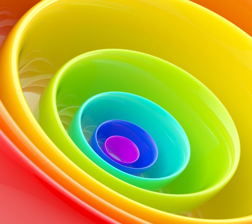 Das Rainbow Color Ring Wallpaper 960x854