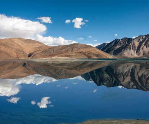 Screenshot №1 pro téma Pangong Tso lake in Tibet 480x400
