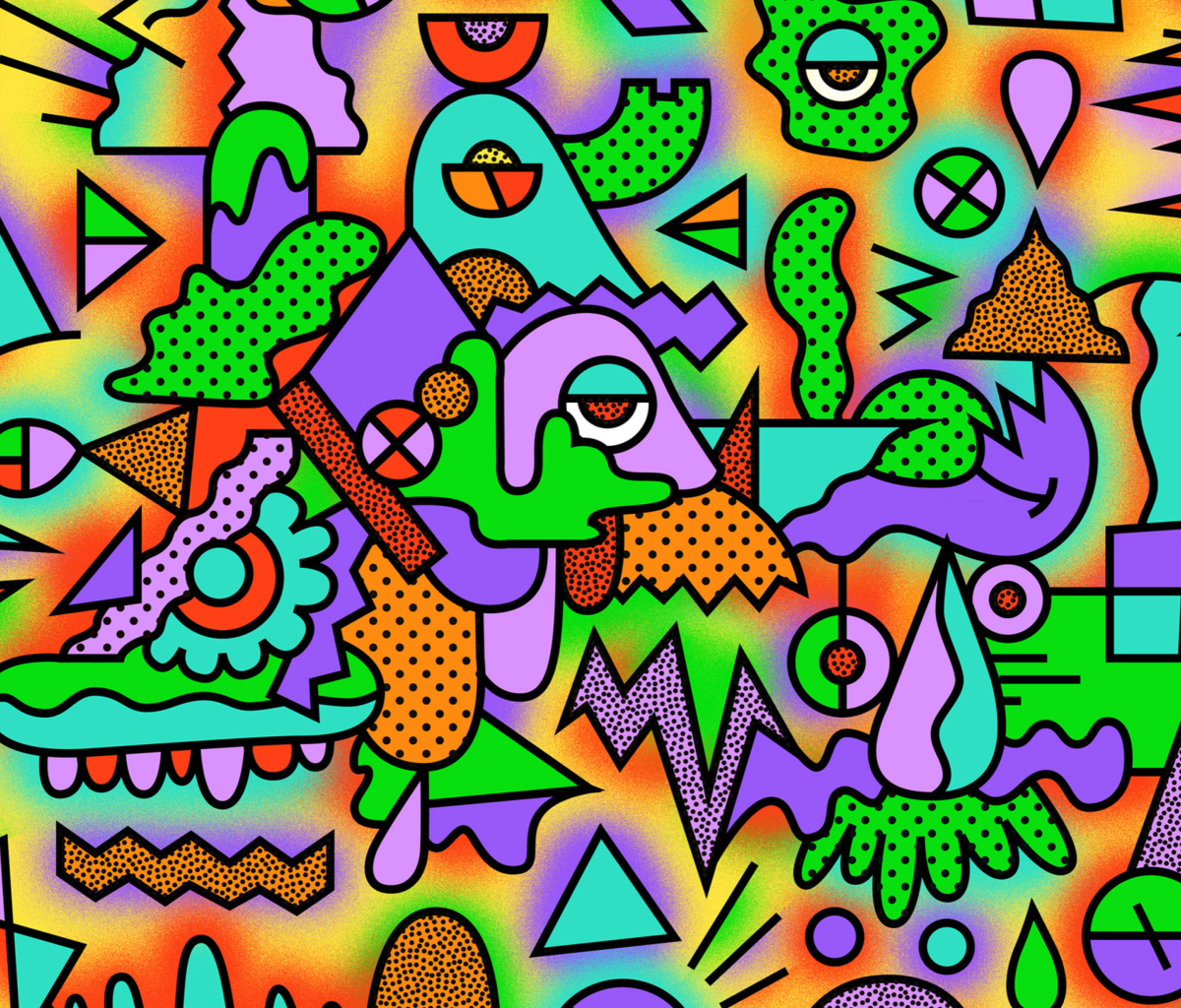 Обои Psychedelic Abstraction 1200x1024