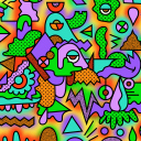 Das Psychedelic Abstraction Wallpaper 128x128