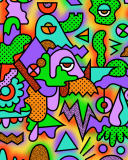 Das Psychedelic Abstraction Wallpaper 128x160