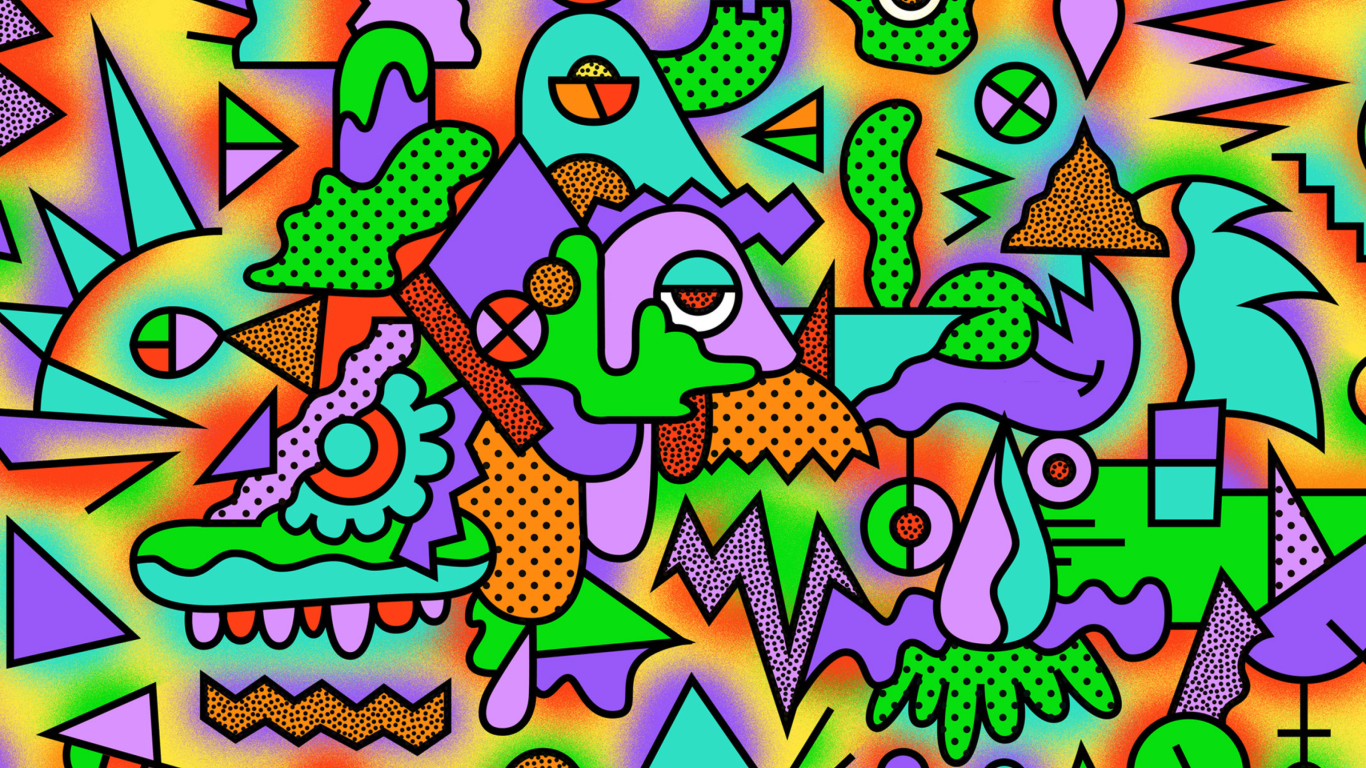 Psychedelic Abstraction wallpaper 1366x768