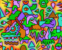 Das Psychedelic Abstraction Wallpaper 220x176