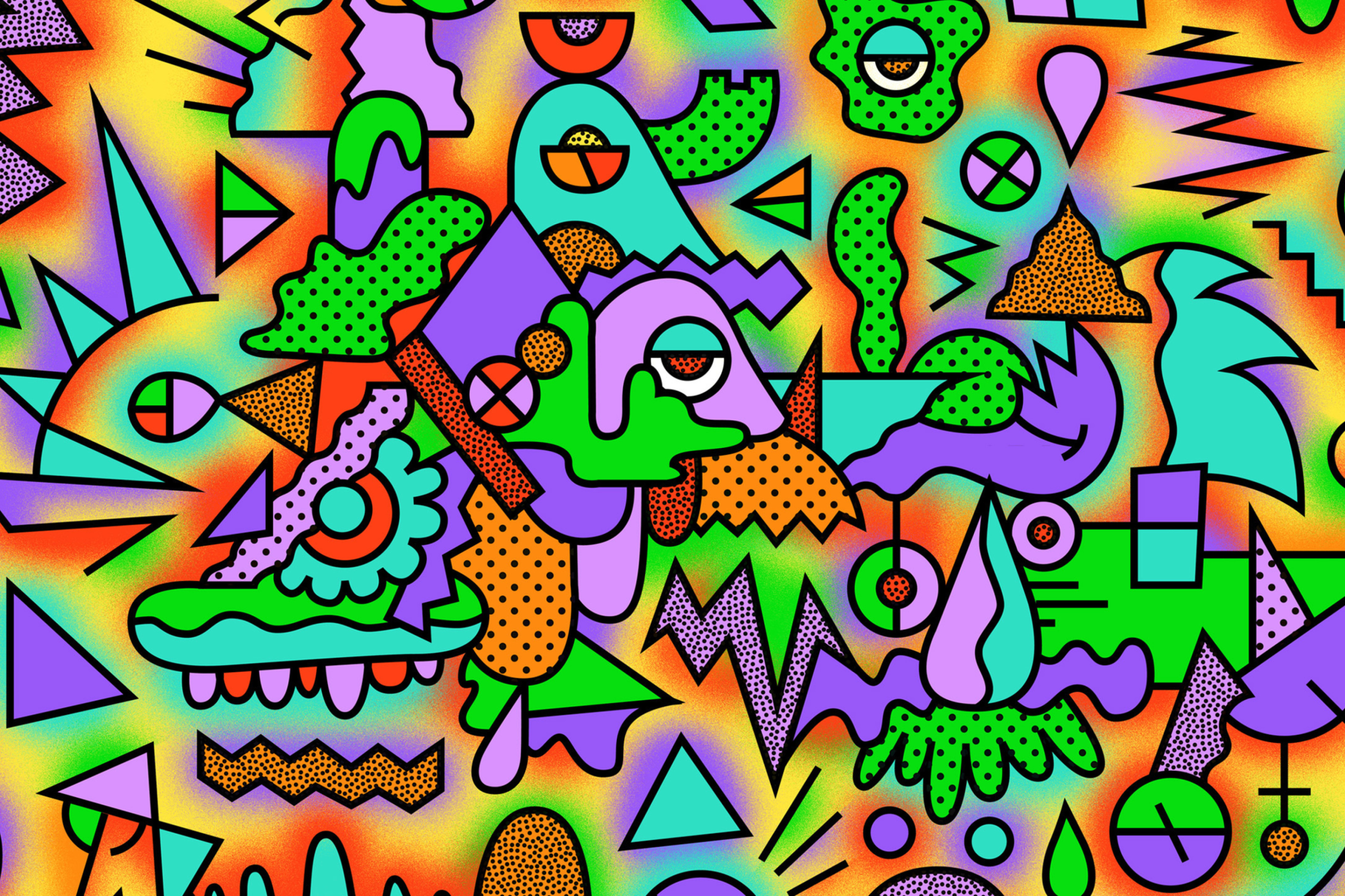 Das Psychedelic Abstraction Wallpaper 2880x1920