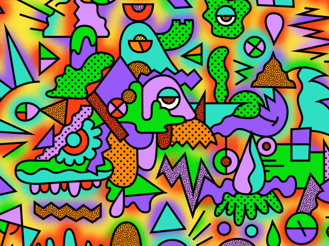 Psychedelic Abstraction wallpaper 640x480