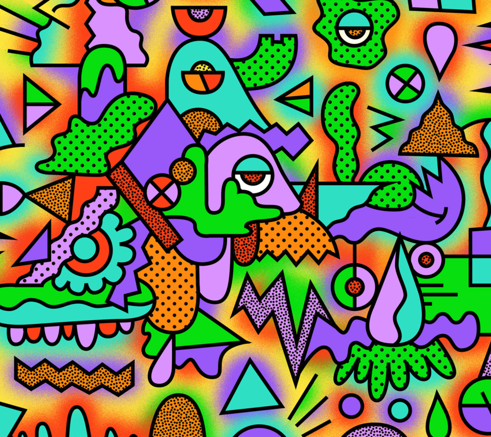 Das Psychedelic Abstraction Wallpaper 960x854