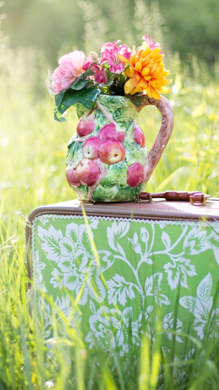 Sfondi Bouquet in Creative Vase 750x1334
