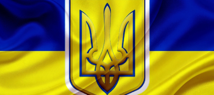 Fondo de pantalla Flag and Coat of arms Of Ukraine 720x320