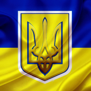 Flag and Coat of arms Of Ukraine - Obrázkek zdarma pro iPad mini 2