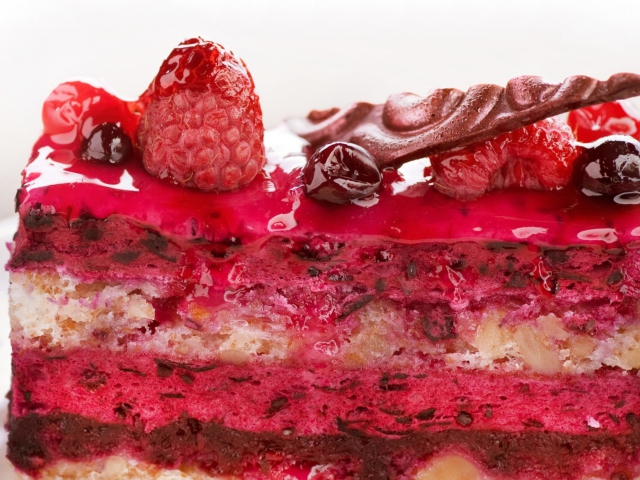 Das Delicious Berries Cake Wallpaper 640x480
