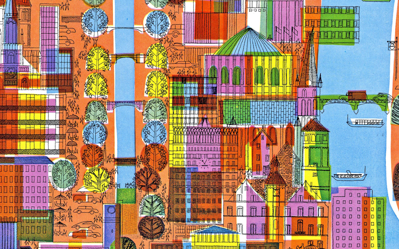 Town Illustration and Clipart wallpaper 1280x800