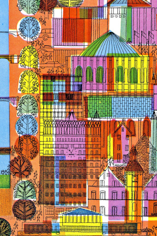 Town Illustration and Clipart wallpaper 320x480