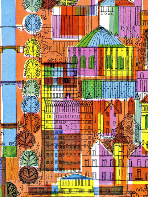 Town Illustration and Clipart wallpaper 480x640