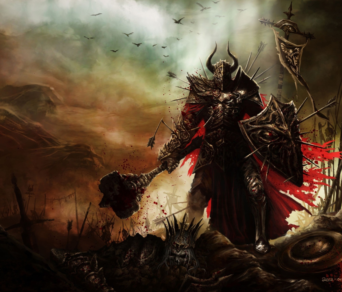 Обои Diablo III Warrior 1200x1024