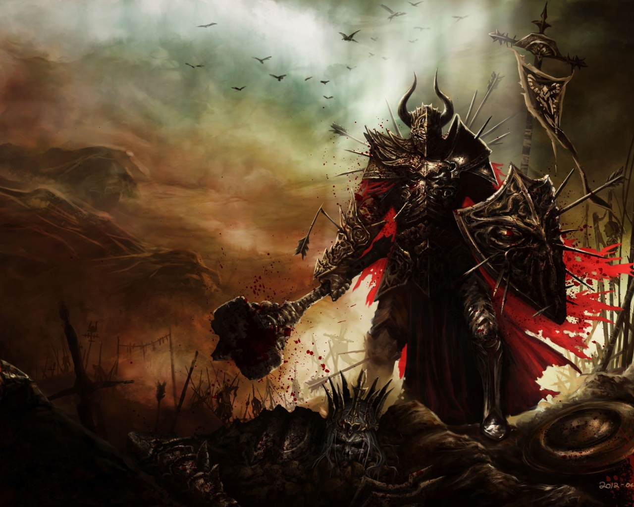 Das Diablo III Warrior Wallpaper 1280x1024