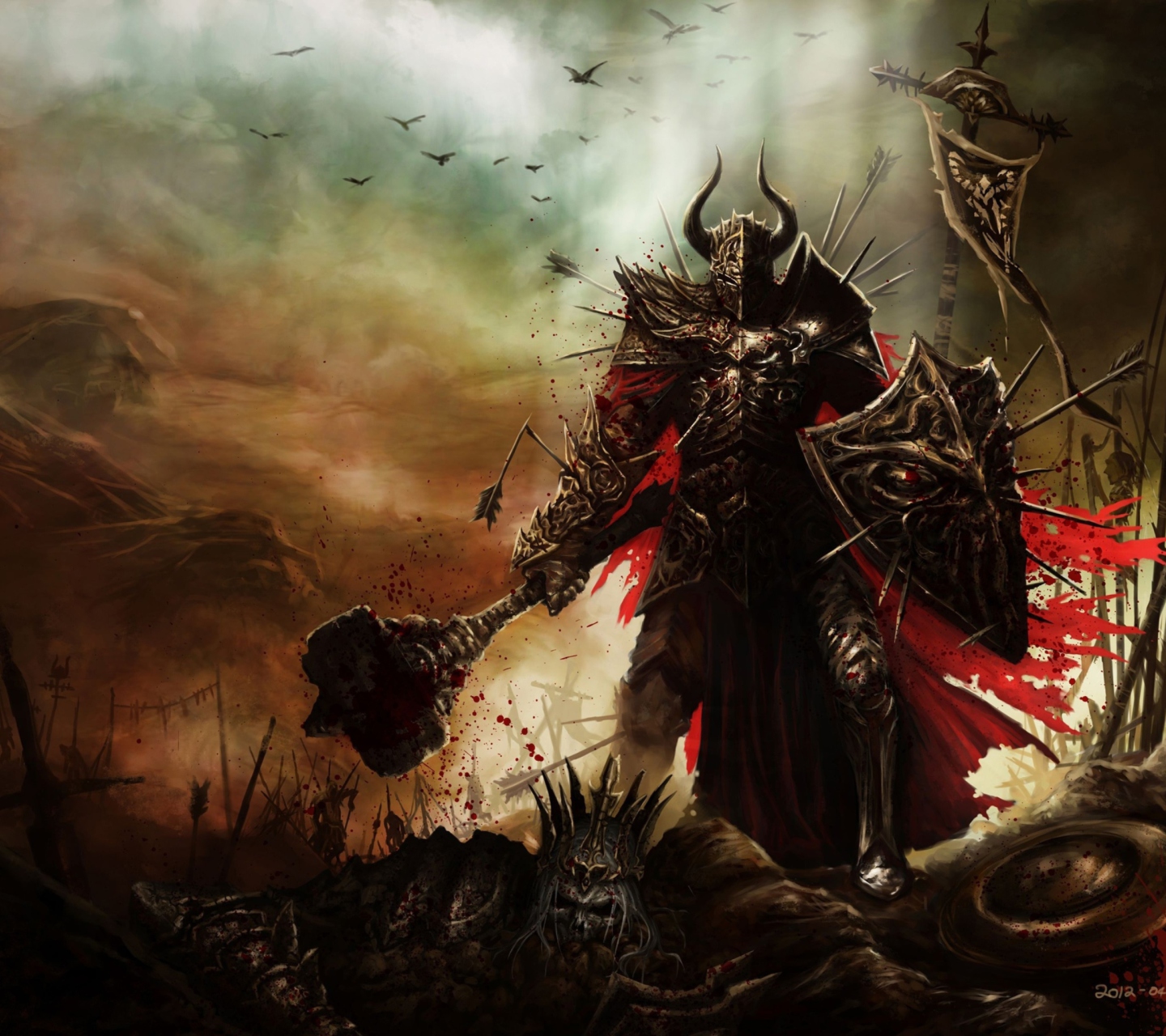 Diablo III Warrior wallpaper 1440x1280