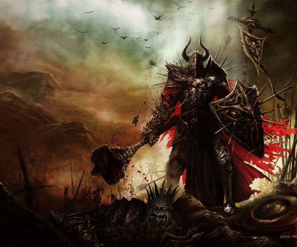 Fondo de pantalla Diablo III Warrior 960x800