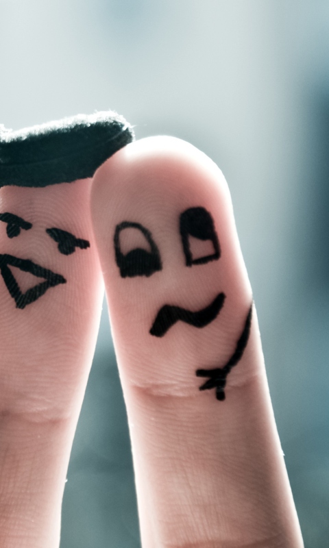 Funny Fingers wallpaper 480x800