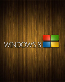 Windows 8 Wooden Emblem wallpaper 128x160