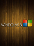 Windows 8 Wooden Emblem wallpaper 132x176