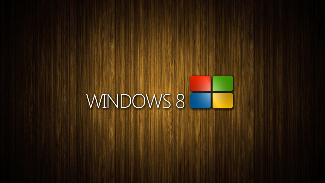 Fondo de pantalla Windows 8 Wooden Emblem 1366x768