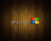 Das Windows 8 Wooden Emblem Wallpaper 176x144