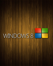 Windows 8 Wooden Emblem wallpaper 176x220