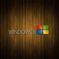 Das Windows 8 Wooden Emblem Wallpaper 208x208