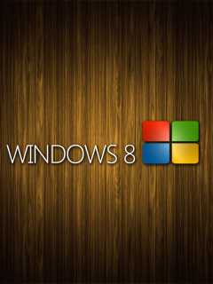 Обои Windows 8 Wooden Emblem 240x320