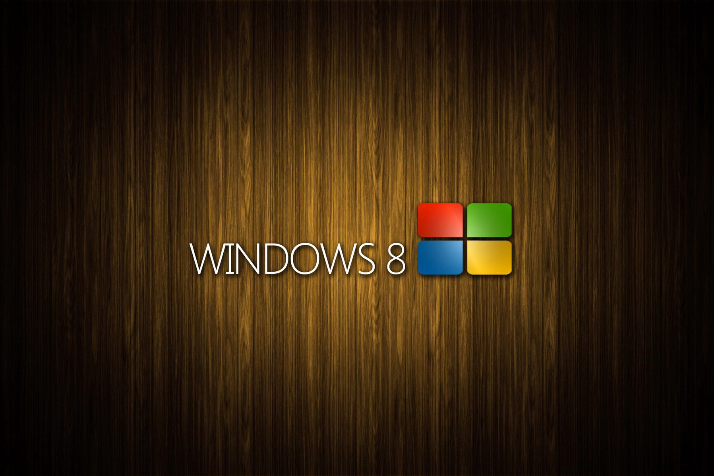 Windows 8 Wooden Emblem wallpaper 2880x1920