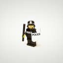 Fondo de pantalla Police Lego 128x128