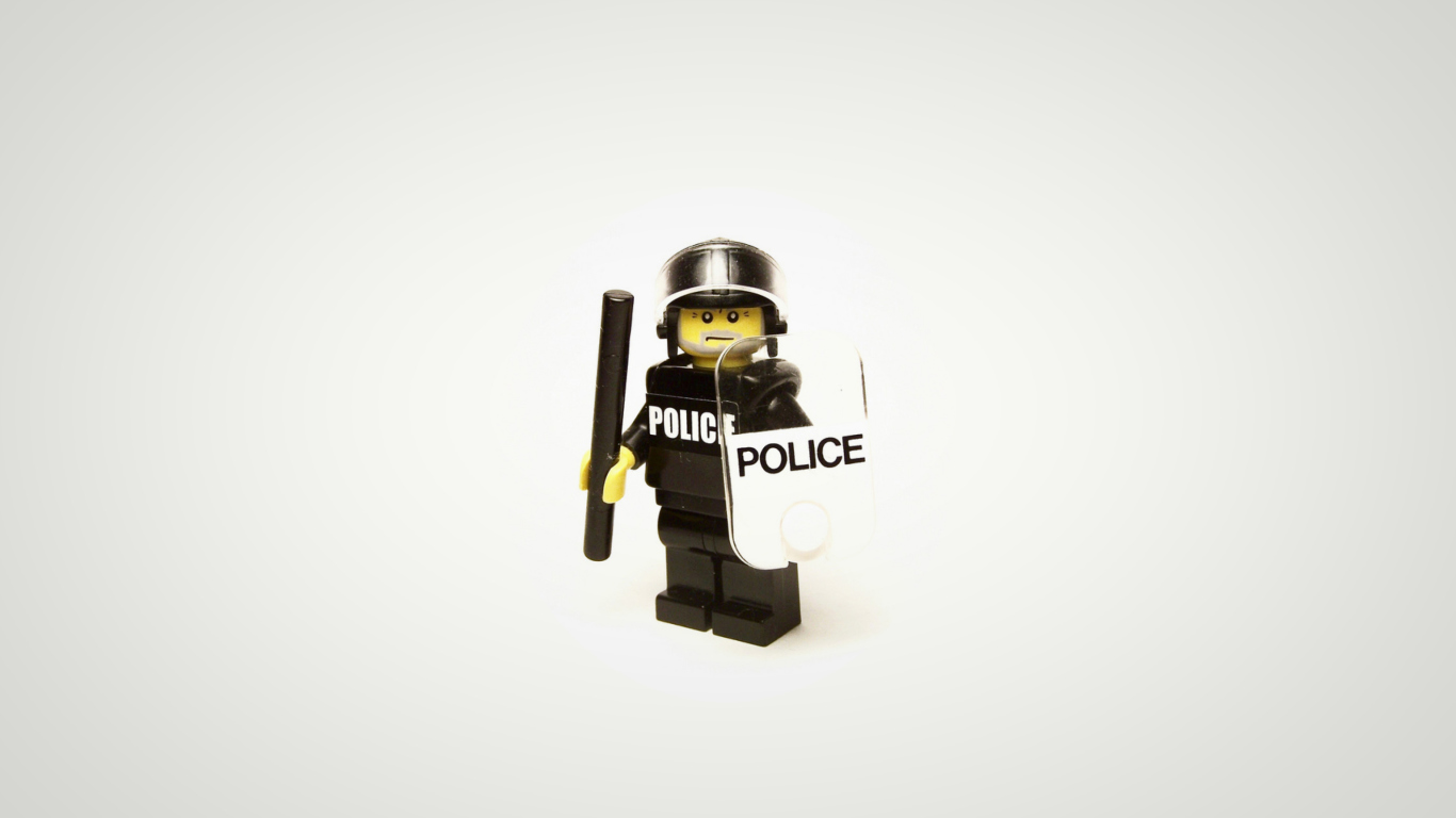 Police Lego wallpaper 1366x768