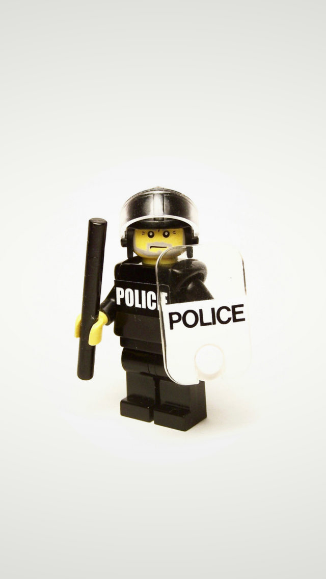 Обои Police Lego 640x1136
