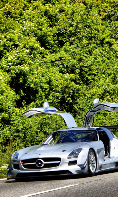 Das Mercedes Benz SLS Grand Tourer Coupe Wallpaper 240x400