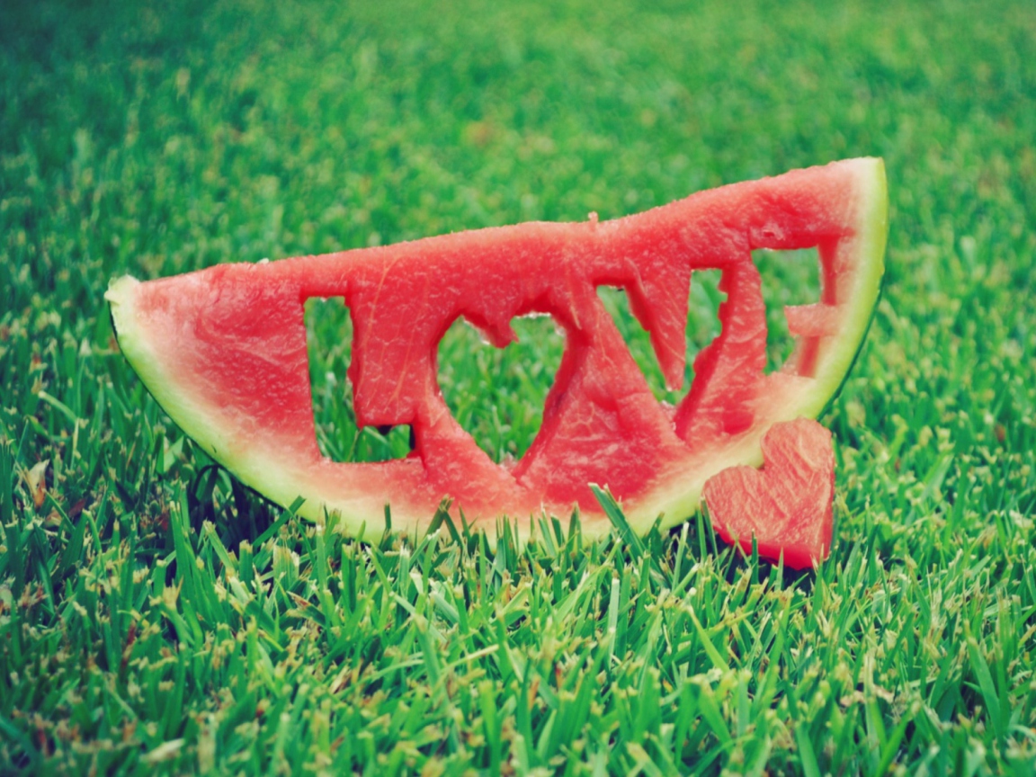 Das Love Watermelon Wallpaper 1152x864