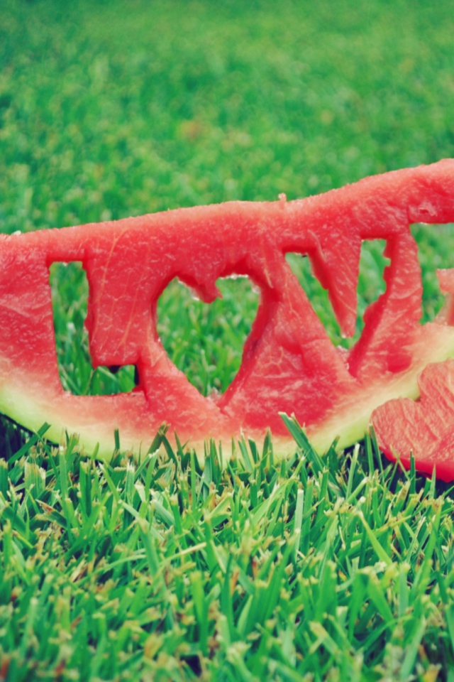 Fondo de pantalla Love Watermelon 640x960
