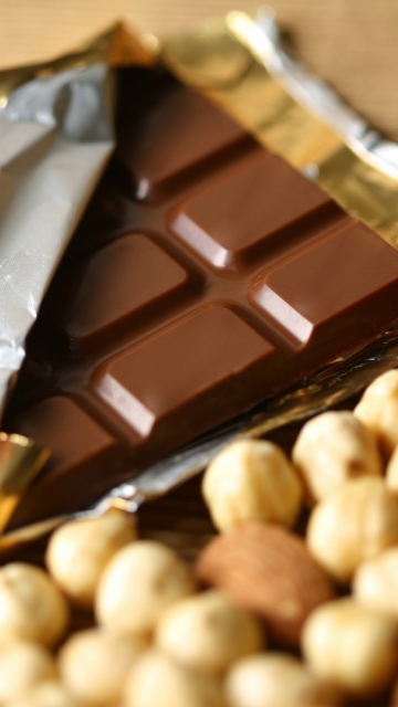 Chocolate And Hazelnuts wallpaper 360x640