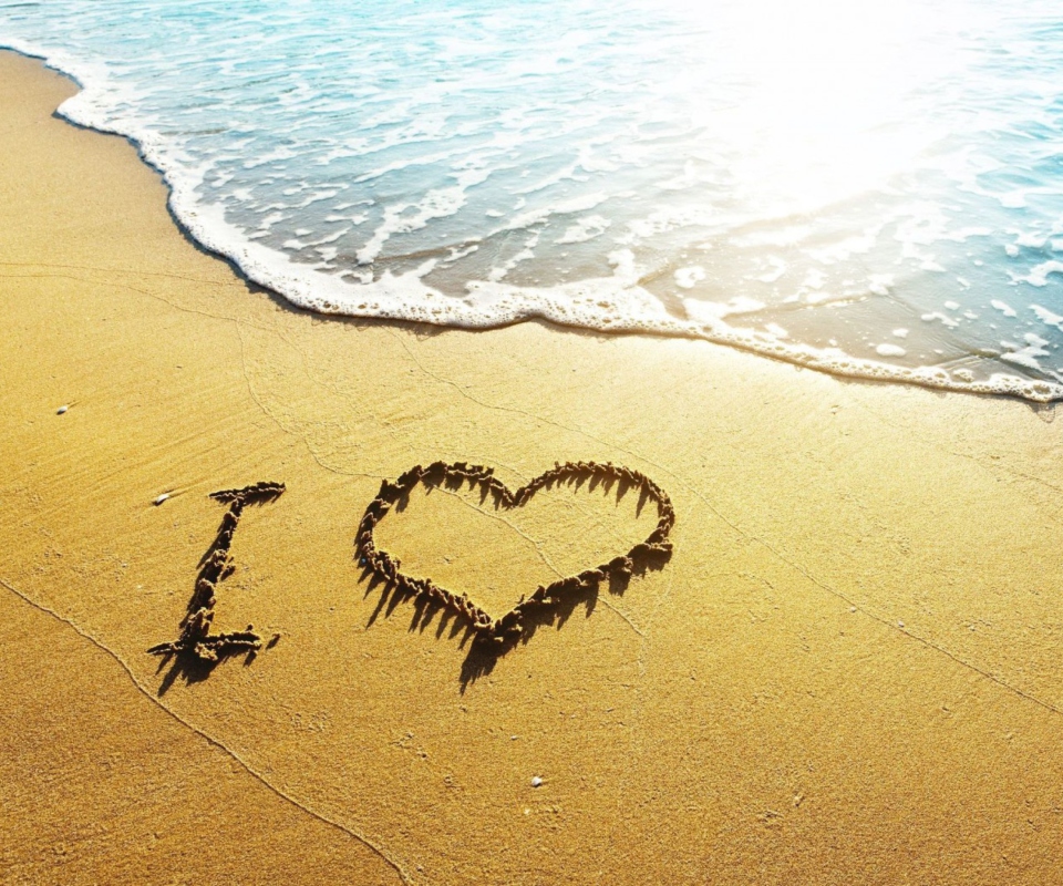 Das I Heart Ocean Wallpaper 960x800