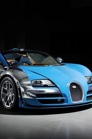 Screenshot №1 pro téma Bugatti Veyron Grand Sport Vitesse Roadster 320x480