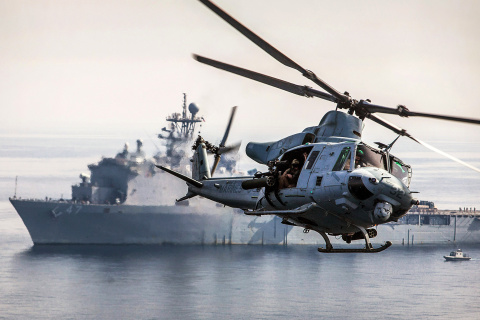 Bell UH 1Y Venom US Helicopter wallpaper 480x320