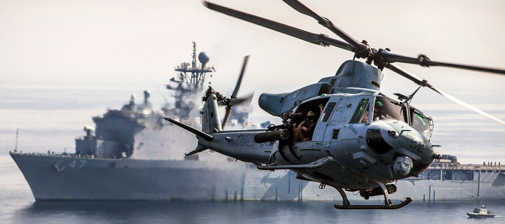 Bell UH 1Y Venom US Helicopter wallpaper 720x320