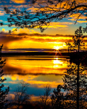 Sunrise and Sunset HDR wallpaper 128x160