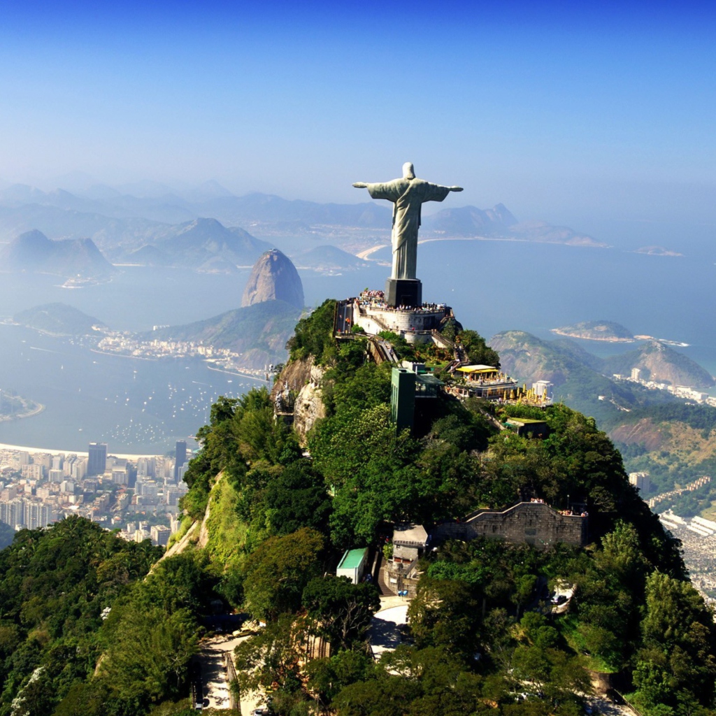 Statue Of Christ On Corcovado Hill In Rio De Janeiro Brazil wallpaper 1024x1024