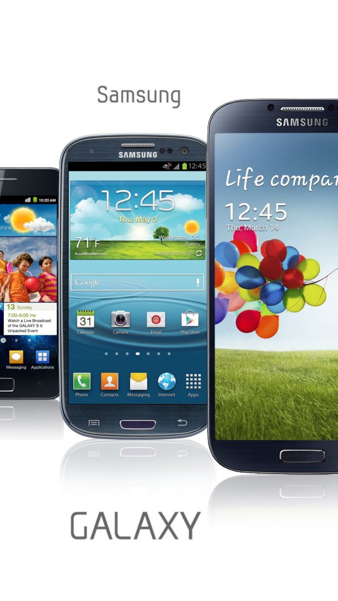 Das Samsung Smartphones S1, S2, S3, S4 Wallpaper 1080x1920