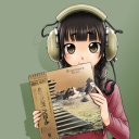 Das Anime Girl In Headphones Wallpaper 128x128