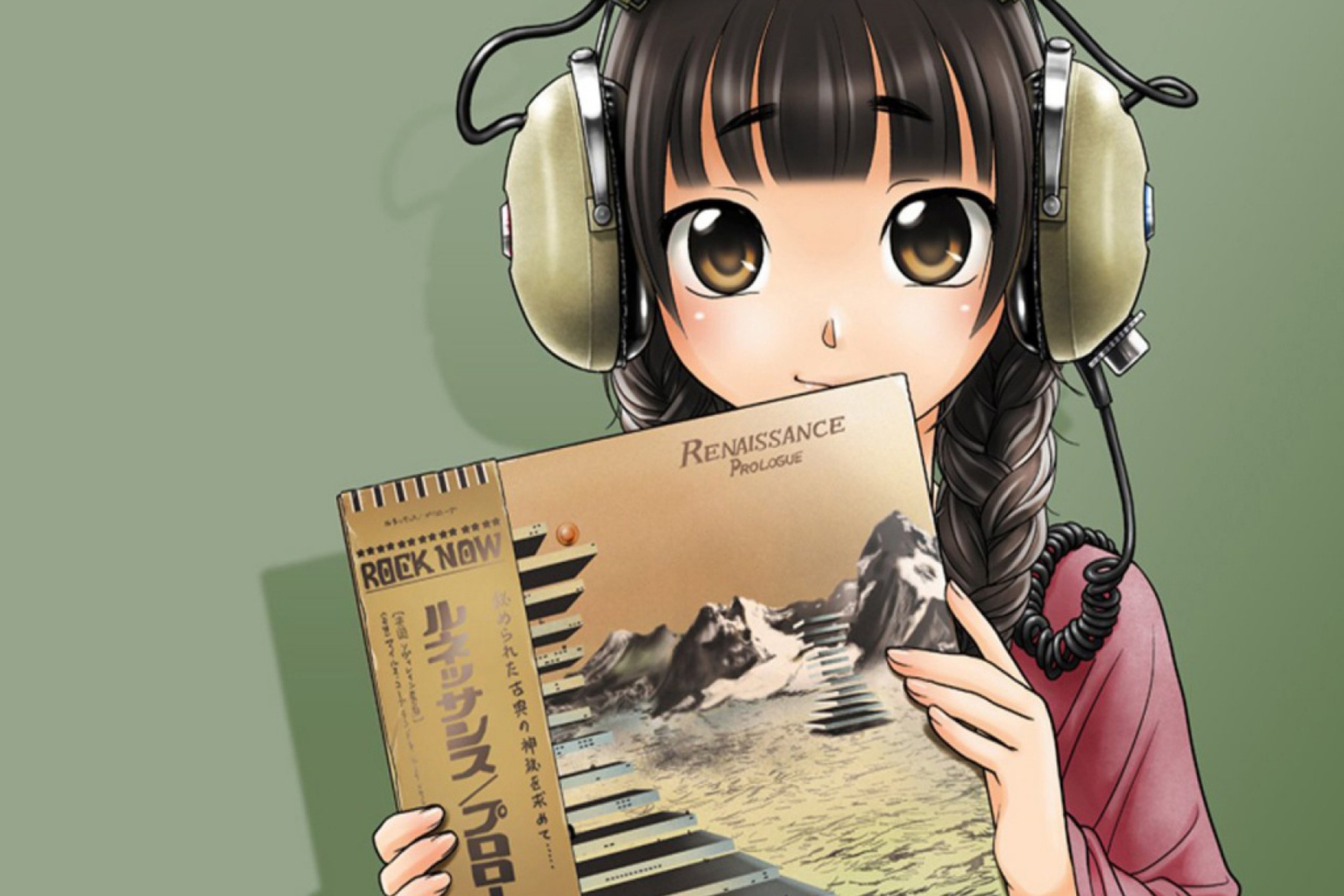 Sfondi Anime Girl In Headphones 2880x1920