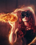 Fondo de pantalla Fire Girl 128x160