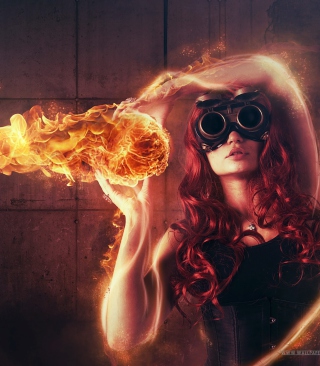 Fire Girl - Obrázkek zdarma pro Samsung Dash