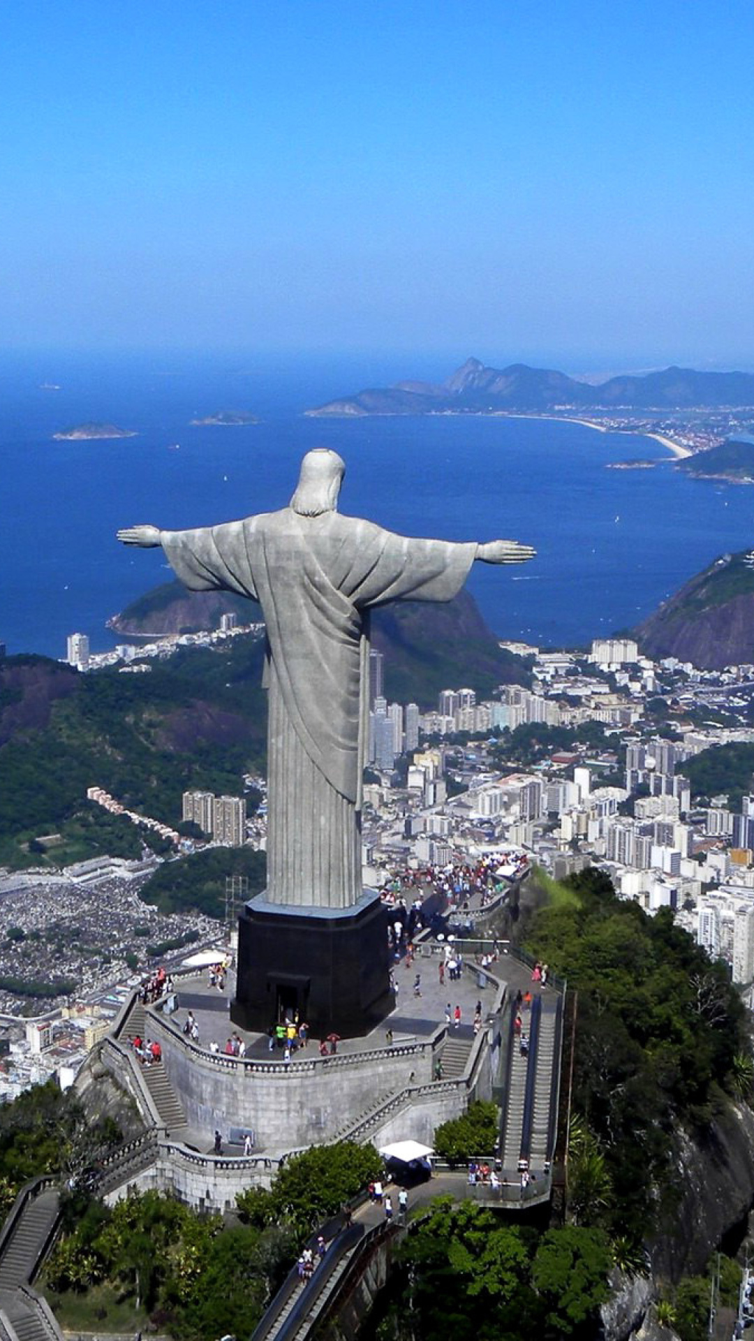 Christ the Redeemer statue in Rio de Janeiro wallpaper 1080x1920