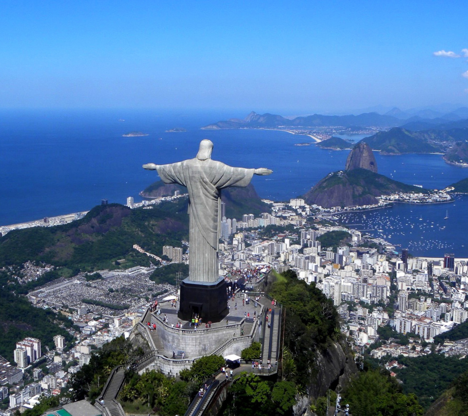 Fondo de pantalla Christ the Redeemer statue in Rio de Janeiro 960x854